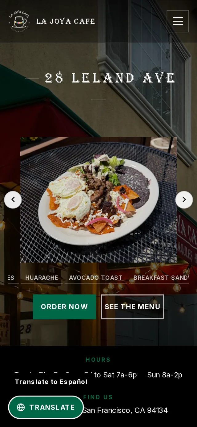 La Joya Mexican Cafe shown on a mobile phone